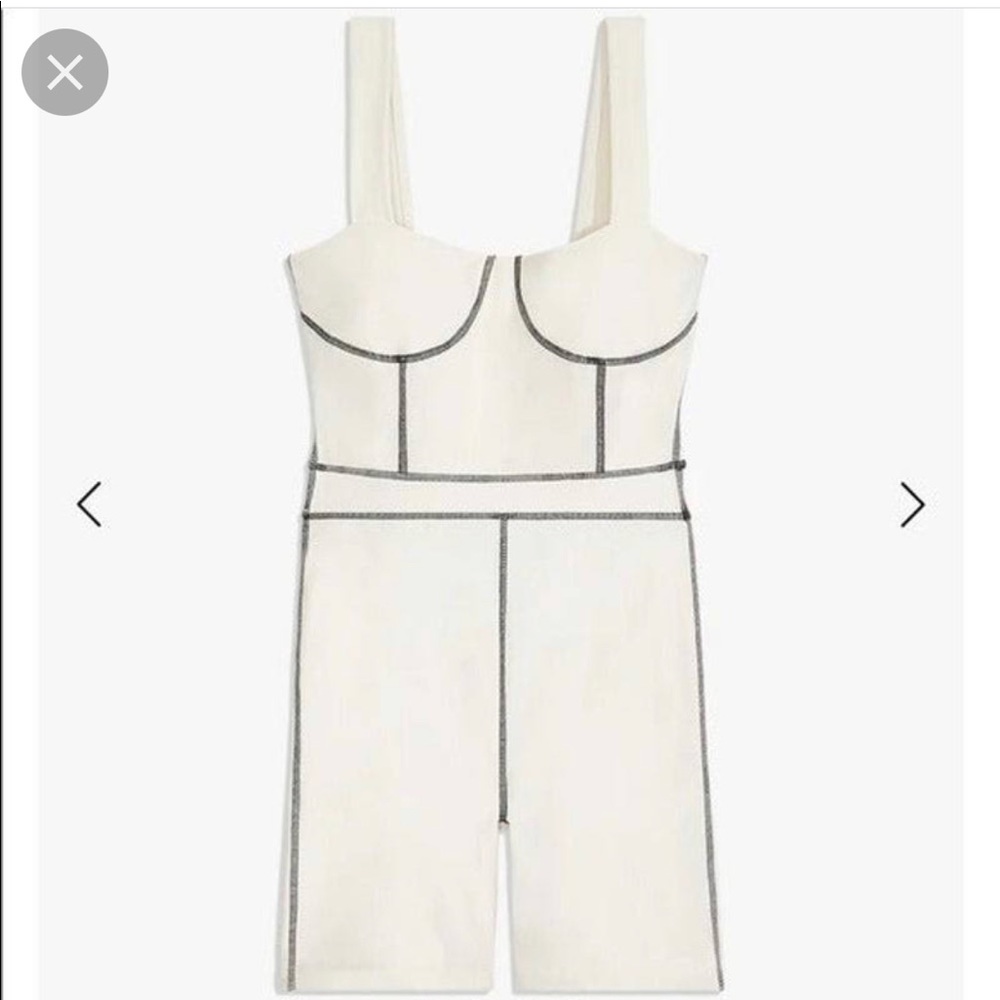 We Wore What Corset Workout Bodysuit, Off White
